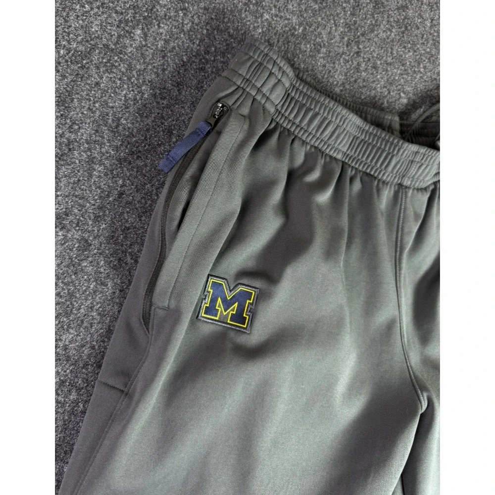 Jordan Nike Elite University of Michigan Joggers Mens L Grey Sweatpants NCAA